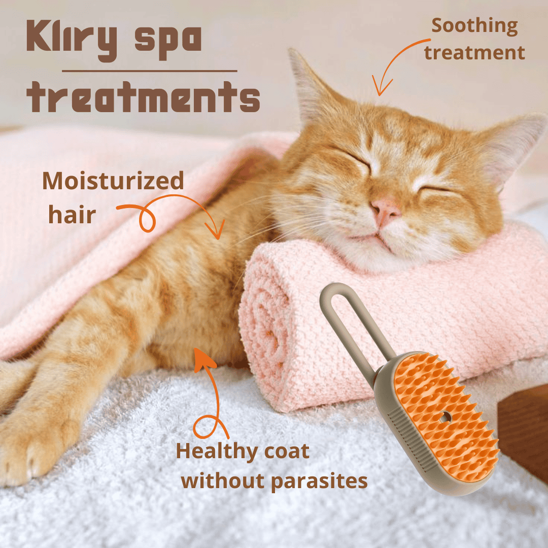 Kliry™ 3-in-1 steam brush for pets.