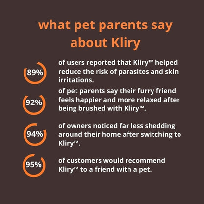 Kliry™ 3-in-1 steam brush for pets.